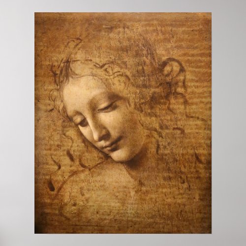 Leonardo da Vincis Scapigliata Head of a Woman Poster