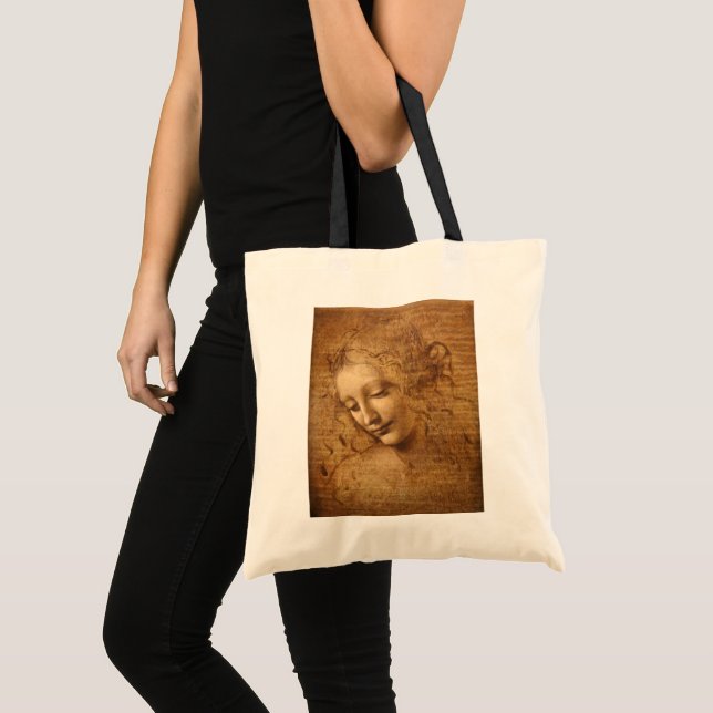 Leonardo da Vinci's Scapigliata, Head of a Woman Tote Bag (Front (Product))