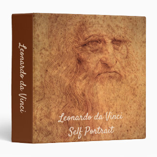 Leonardo da Vinci's Self Portrait, Renaissance Art 3 Ring Binder