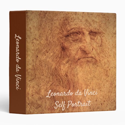Leonardo da Vincis Self Portrait Renaissance Art 3 Ring Binder