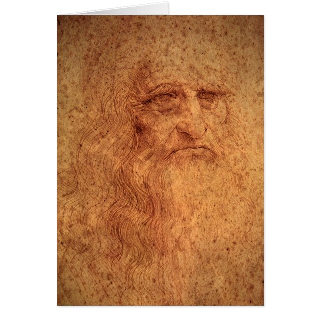 Leonardo da Vinci's Self Portrait, Renaissance Art Cards (Front)