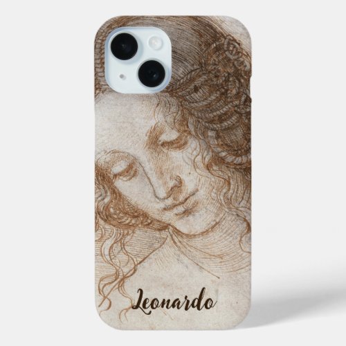 Leonardo da Vincis Study of the Head of Leda iPhone 15 Case