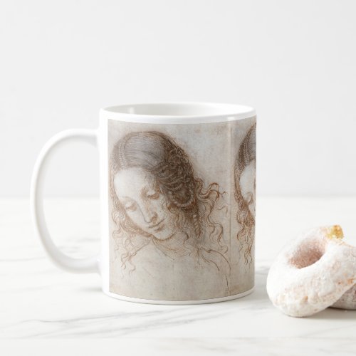 Leonardo da Vincis Study of the Head of Leda Coffee Mug
