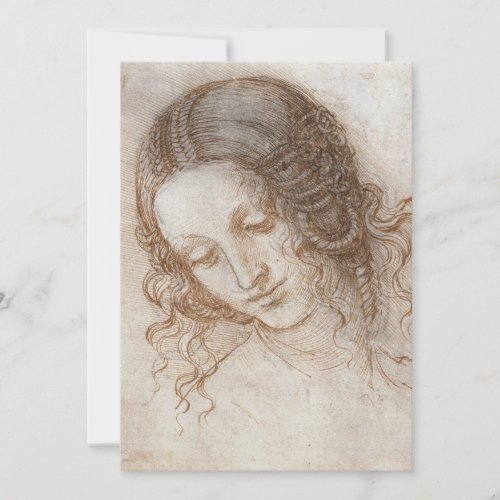 Leonardo da Vincis Study of the Head of Leda Invitation