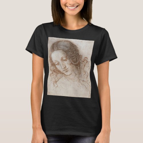 Leonardo da Vincis Study of the Head of Leda T_Shirt