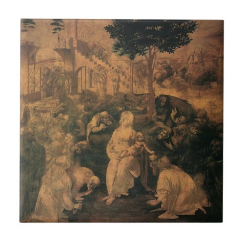 Leonardo da Vincis The Adoration of the Magi Ceramic Tile