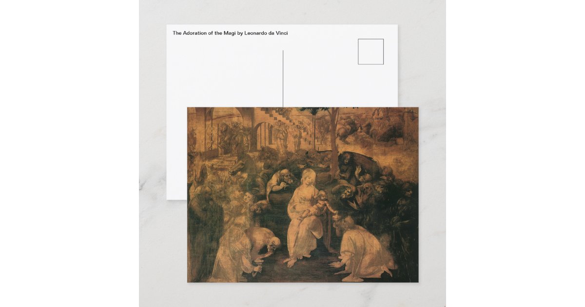 Leonardo da Vinci's The Adoration of the Magi Postcard | Zazzle