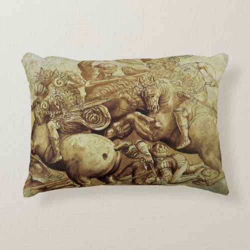 Leonardo da Vincis The Battle of Anghiari Accent Pillow