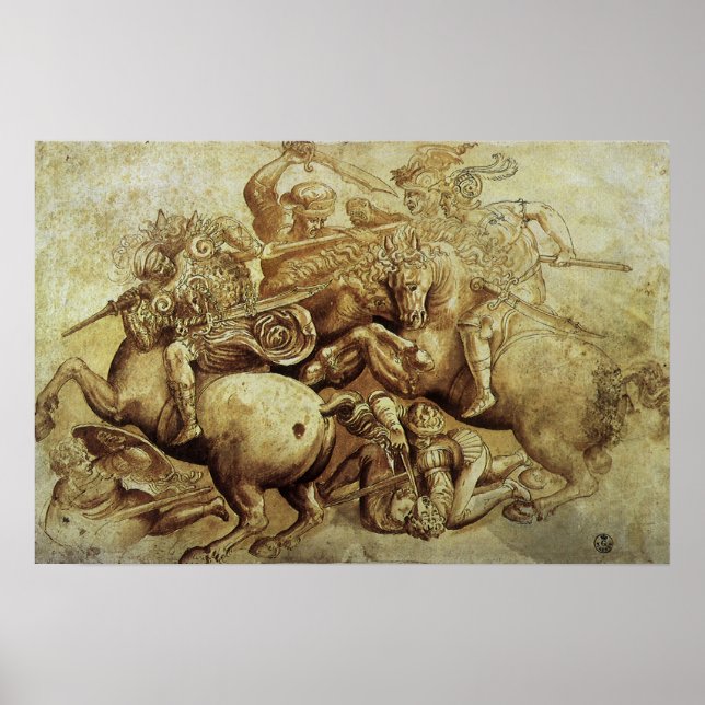 Leonardo da Vinci's The Battle of Anghiari Poster (Front)