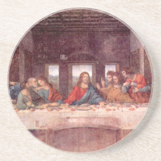 Leonardo da Vinci's The Last Supper Drink Coaster (Front)