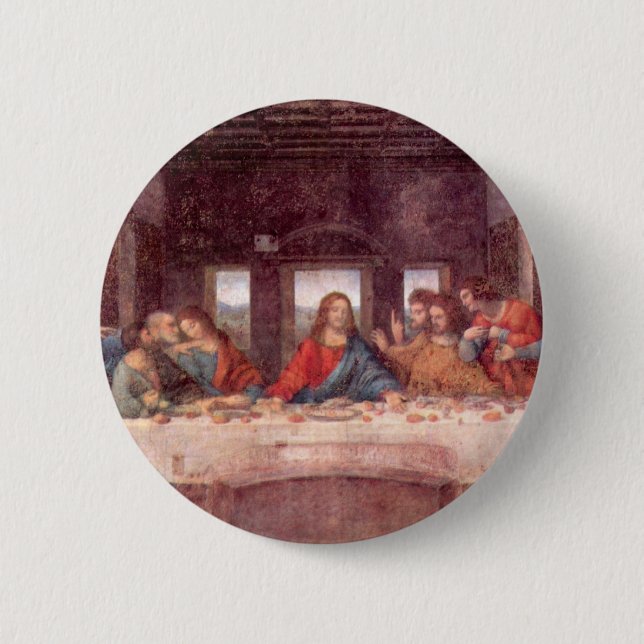 Leonardo da Vinci's The Last Supper Pinback Button (Front)