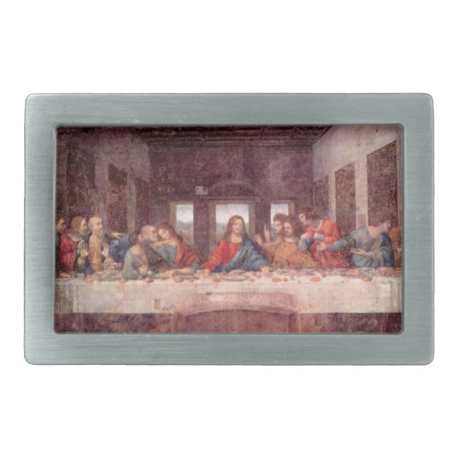 Leonardo da Vinci's The Last Supper Rectangular Belt Buckle (Front)