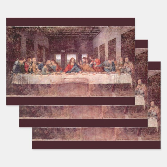 Leonardo da Vinci's The Last Supper Wrapping Paper Sheets (Set)