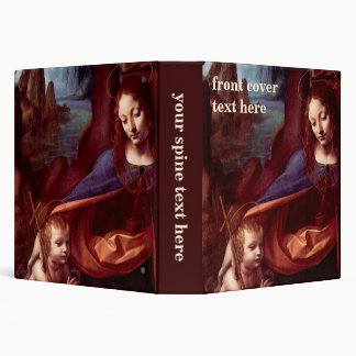 Leonardo da Vinci's Virgin (Madonna) of the Rocks 3 Ring Binder