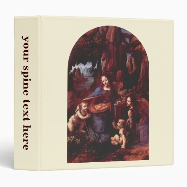 Leonardo da Vinci's Virgin (Madonna) of the Rocks Binder (Front/Spine)
