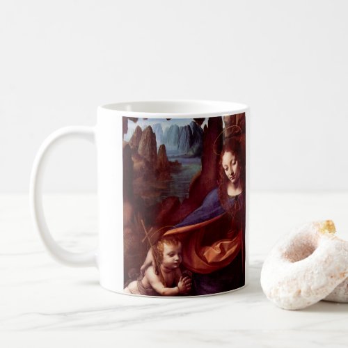 Leonardo da Vincis Virgin Madonna of the Rocks Coffee Mug