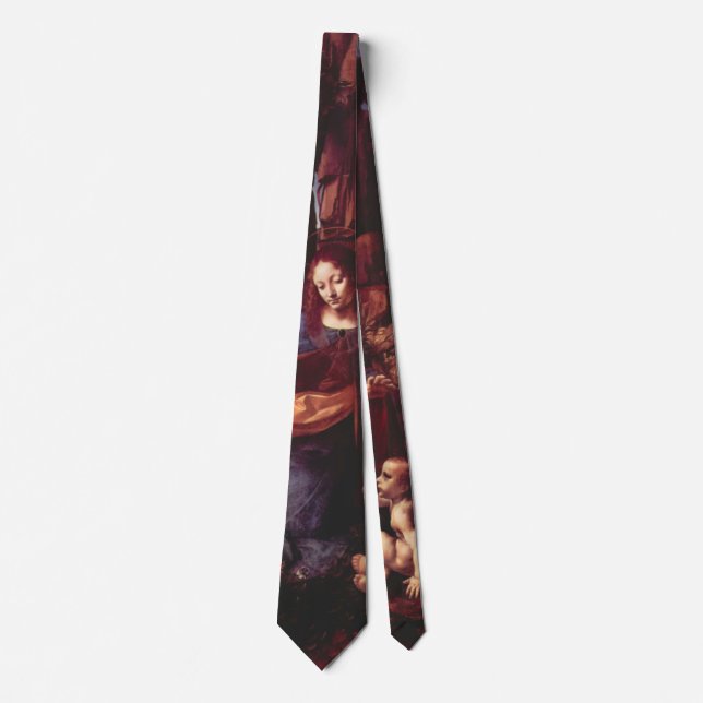 Leonardo da Vinci's Virgin (Madonna) of the Rocks Neck Tie (Front)