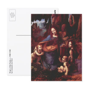 Leonardo da Vinci's Virgin (Madonna) of the Rocks Postcard