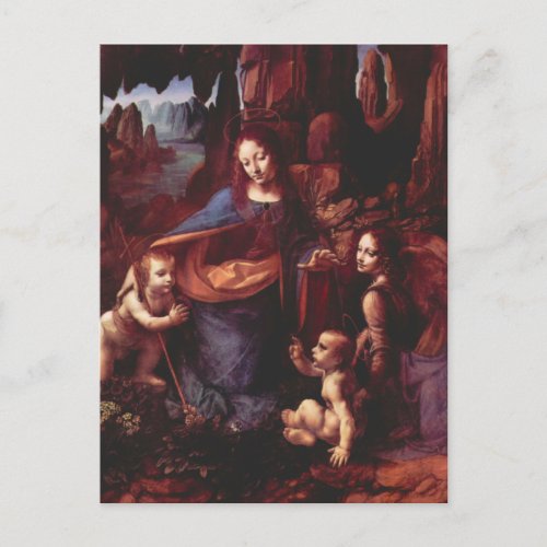 Leonardo da Vincis Virgin Madonna of the Rocks Postcard