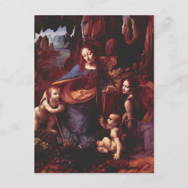 Leonardo da Vinci's Virgin (Madonna) of the Rocks Postcard (Front)