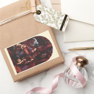 Leonardo da Vinci's Virgin (Madonna) of the Rocks Rectangular Sticker