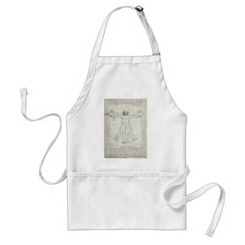 Leonardo da Vincis Vitruvian Man Adult Apron