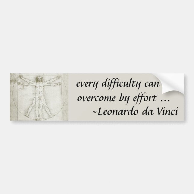 Leonardo da Vinci's Vitruvian Man Bumper Sticker (Front)