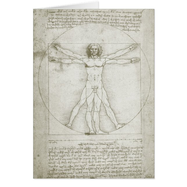 Leonardo da Vinci's Vitruvian Man Cards (Front)