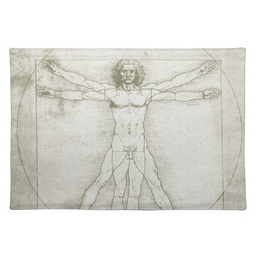 Leonardo da Vincis Vitruvian Man Cloth Placemat