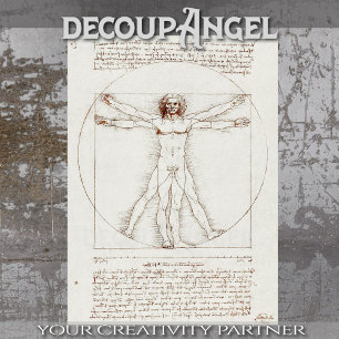 Leonardo da Vinci's Vitruvian Man Decoupage Tissue Paper