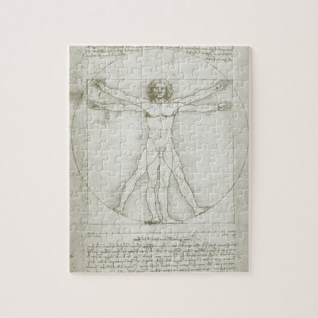 Leonardo da Vinci's Vitruvian Man Jigsaw Puzzle (Vertical)