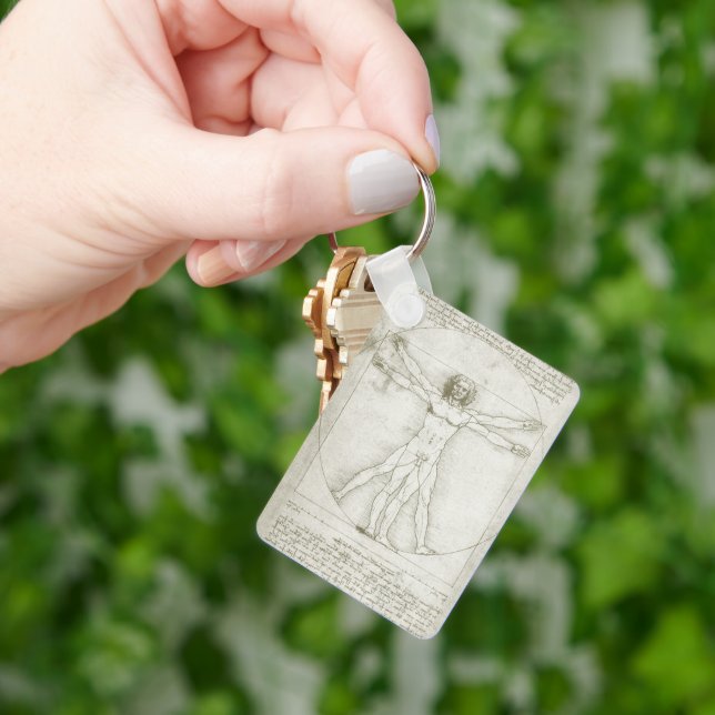 Leonardo da Vinci's Vitruvian Man Keychain (Hand)