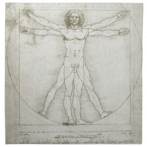 Leonardo da Vincis Vitruvian Man Napkin