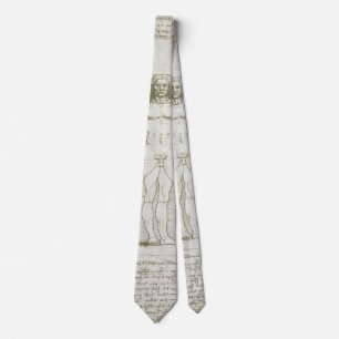 Leonardo da Vinci's Vitruvian Man Neck Tie