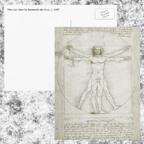 Leonardo da Vinci's Vitruvian Man Postcard