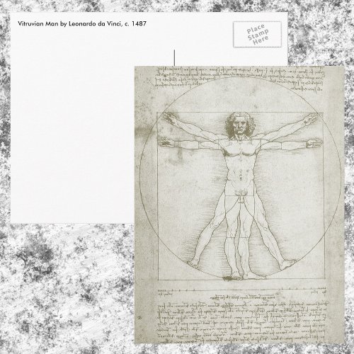 Leonardo da Vincis Vitruvian Man Postcard