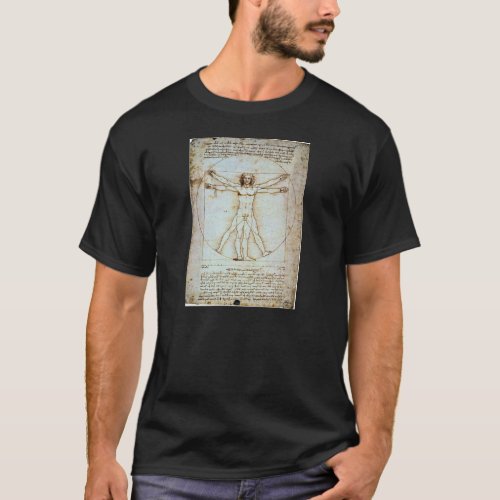 Leonardo Da Vincis Vitruvian Man T_Shirt