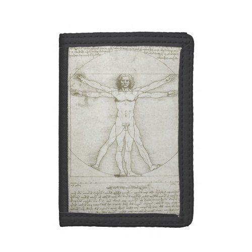 Leonardo da Vincis Vitruvian Man Trifold Wallet