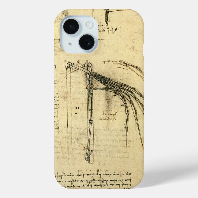 Leonardo da Vinci's Wing on Flying Machine Sketch Case-Mate iPhone Case (Back)