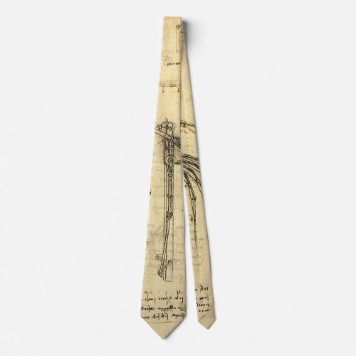 Leonardo da Vincis Wing on Flying Machine Sketch Tie