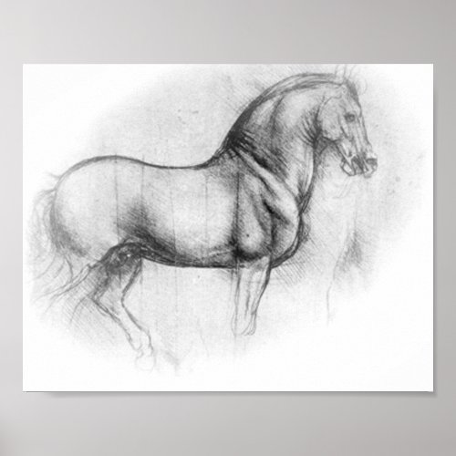 Leonardo DaVinci Horse poster