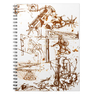 Leonardo DaVinci sketched notepad Notebook