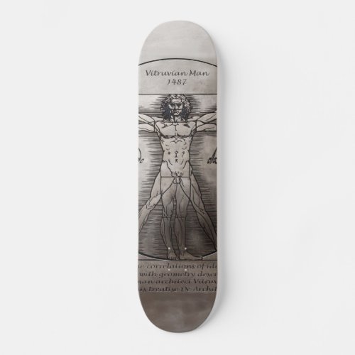 Leonardo daVincis Vitruvian Man Skateboard