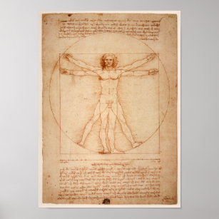 Leonardo de Vinci Drawing Poster