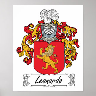 Leonardo Family Crest Poster
