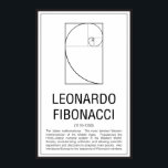 Leonardo Fibonacci Poster<br><div class="desc">Mathematicians - Leonardo Fibonacci</div>