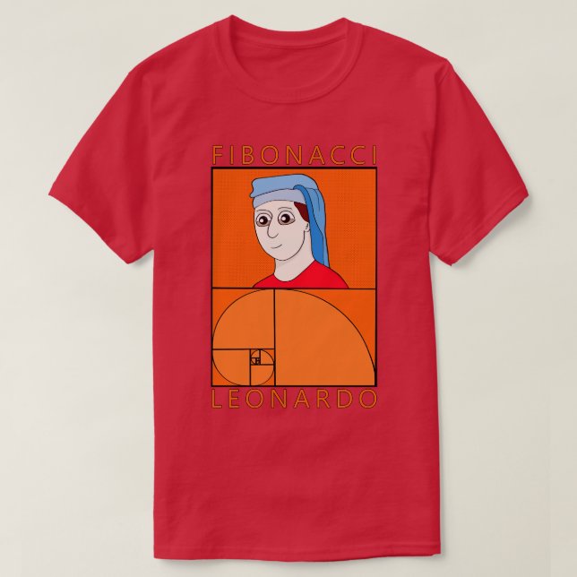 Leonardo Fibonacci T-Shirt (Design Front)