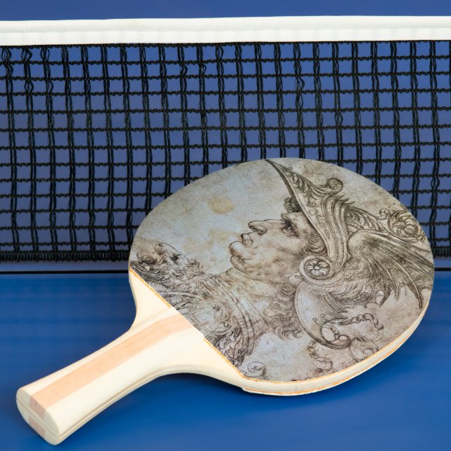 Leonardo’s Helmeted Warrior Ping Pong Paddle (Insitu)