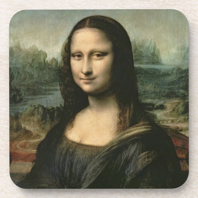 Leonardo Vinci | Mona Lisa, c.1503-6 Beverage Coaster (Front)