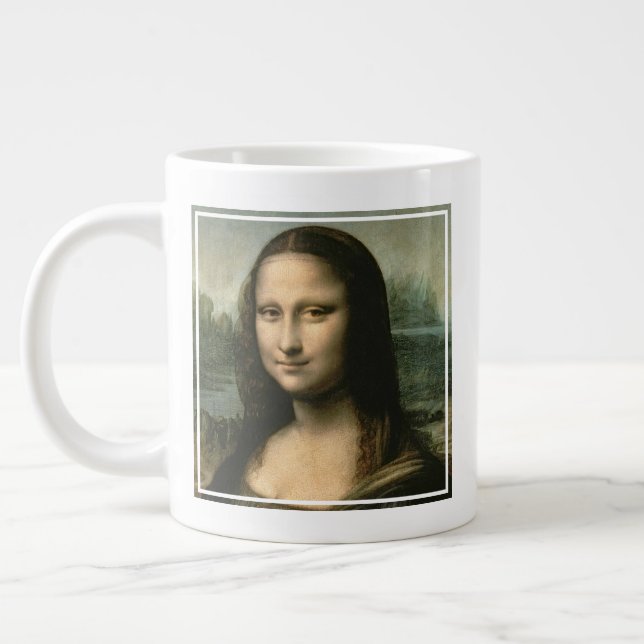 Leonardo Vinci | Mona Lisa, c.1503-6 Giant Coffee Mug (Left)